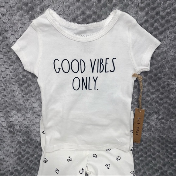 Rae Dunn GOOD VIBES ONLY pajama set - NWT - Picture 2 of 4